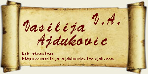Vasilija Ajduković vizit kartica